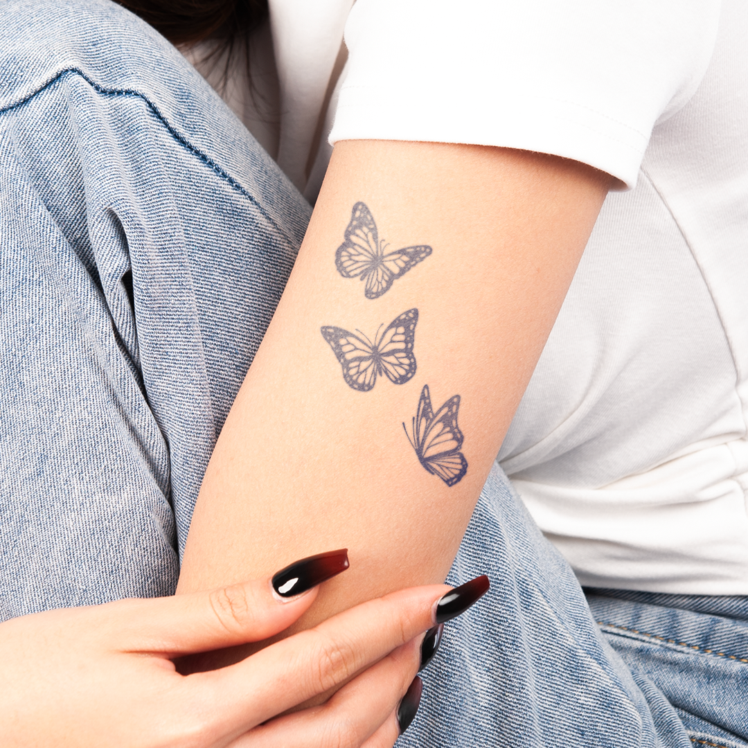 Color butterfly flowers tattoo process 🦋 tattoo artist - Color.b #ta... |  TikTok